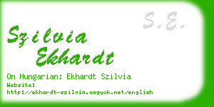 szilvia ekhardt business card